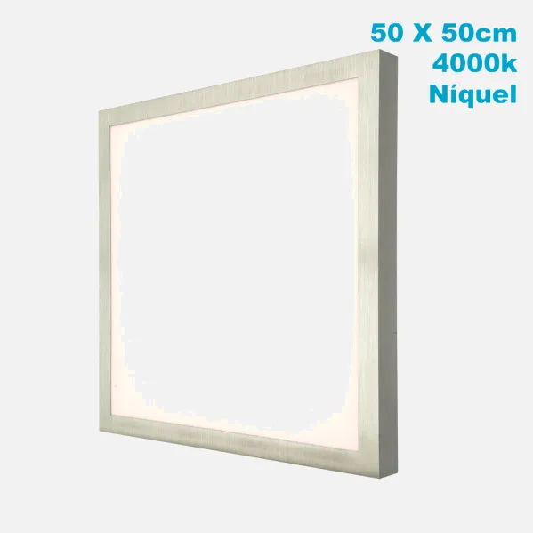 Plafon 48w 4000k 3,5x50x50 Cm Plano Niquel 4080lm