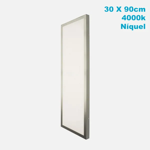 Plafon 72w 4000k  3,5x30x90 Cm Plano Niquel 6120lm