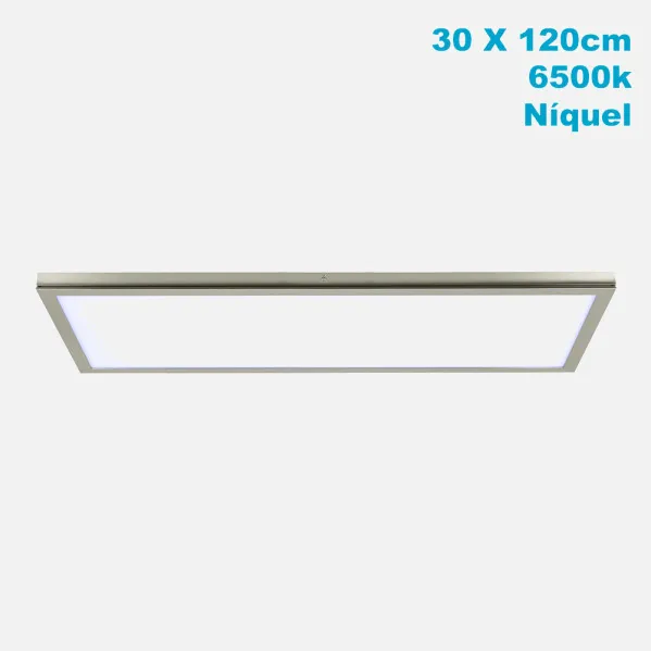 Panel Surf. 72w 6500k Tivoli Nickel 2,5x30x120cm 6120 Lm