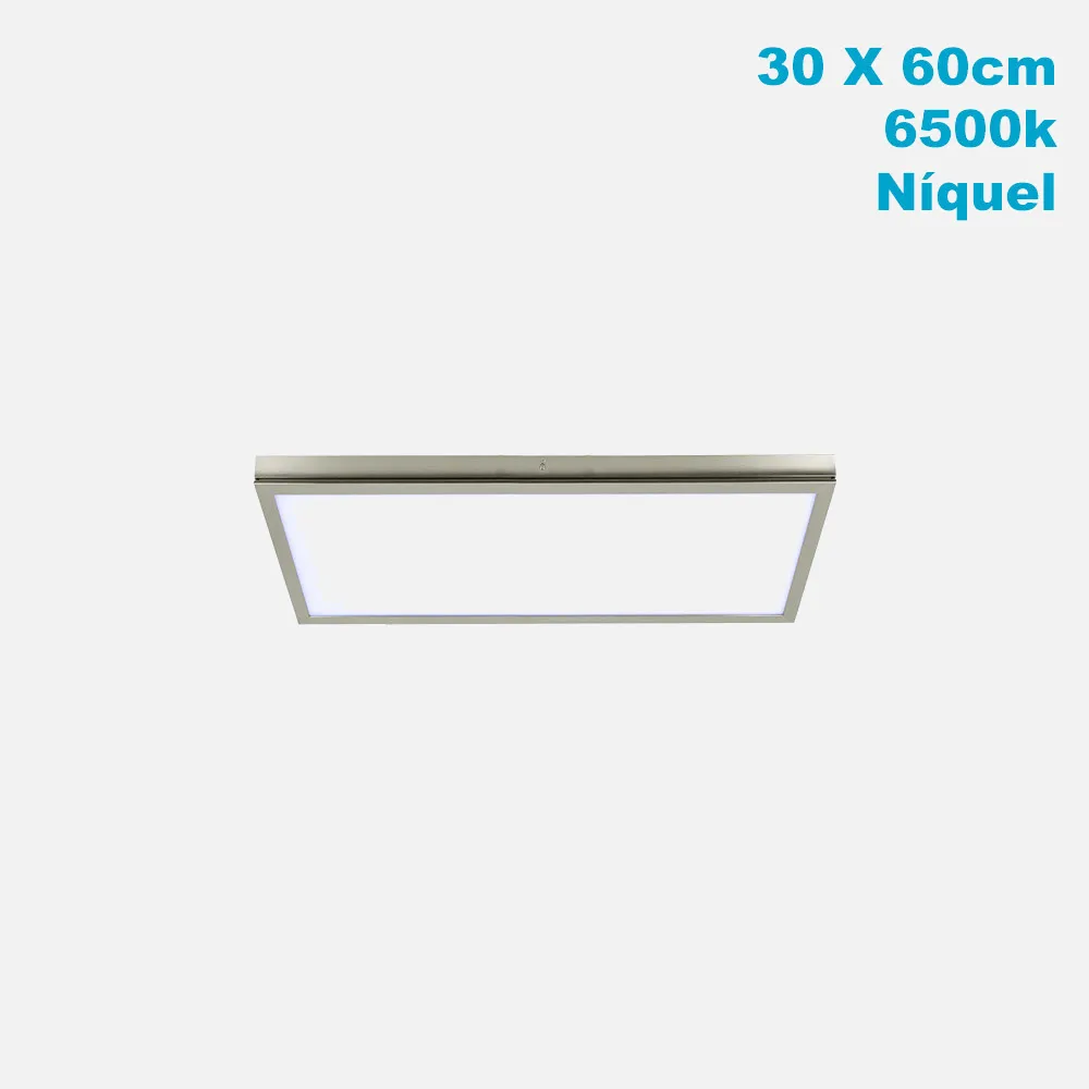 162486003 - Panel Surf. 36w 6500k Tivoli Nickel 2,5x30x60 Cm 3060 Lm