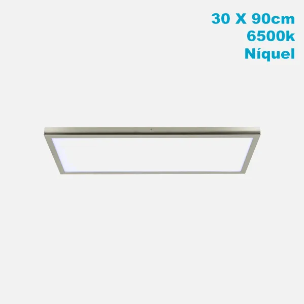 Panel Surf. 72w 6500k Tivoli Nickel 2,5x30x90 Cm 6120 Lm