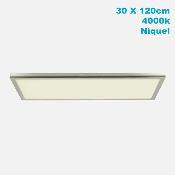 Panel Superf. 72w 4000k Tivoli Niquel 2,5x30x120cm 6120 Lm