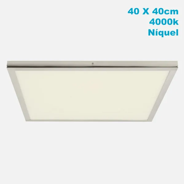 Panel Surf. 36w 4000k Tivoli Nickel 2,5x40x40cm 3060 Lm