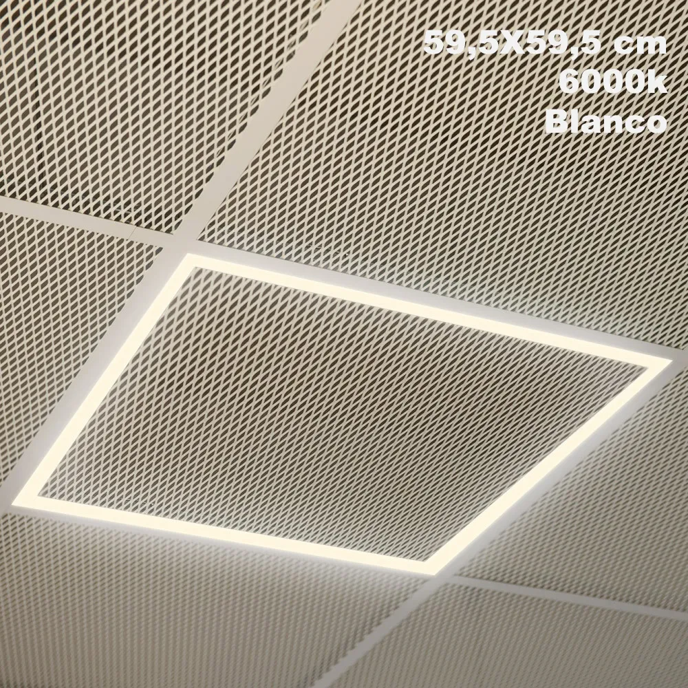 170594801 - Marco Led Panel 48w 6000k Lorenzo 1,5x59,5x59,5 Cm Aluminium 4400lm Cut-out 57,5x57,5 Cm