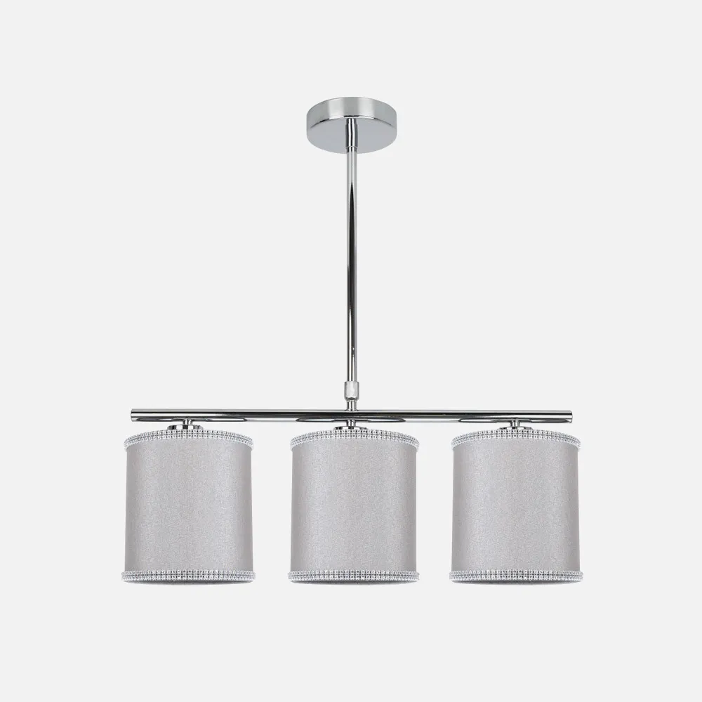 Lampara Santa Maria 3xe14 Cromo/gris Regx55x14 Cm
