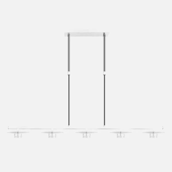 Lampara Ciudad Del Cabo 5l 30w 4000k  Blanco/plata Regx104x15 Cm 2400 Lm