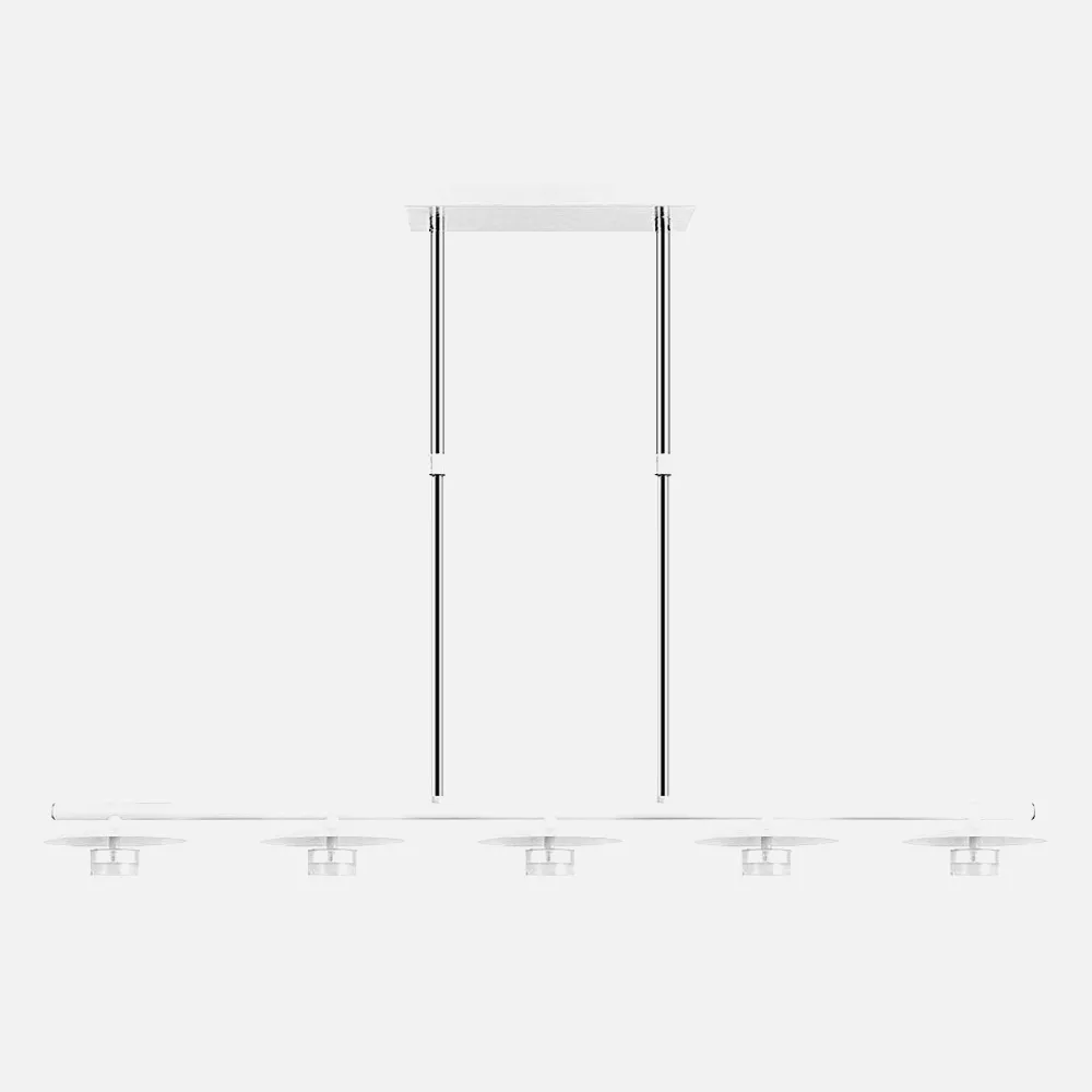 153655074 - Lampara Ciudad Del Cabo 5l 30w 4000k  Blanco/plata Regx104x15 Cm 2400 Lm