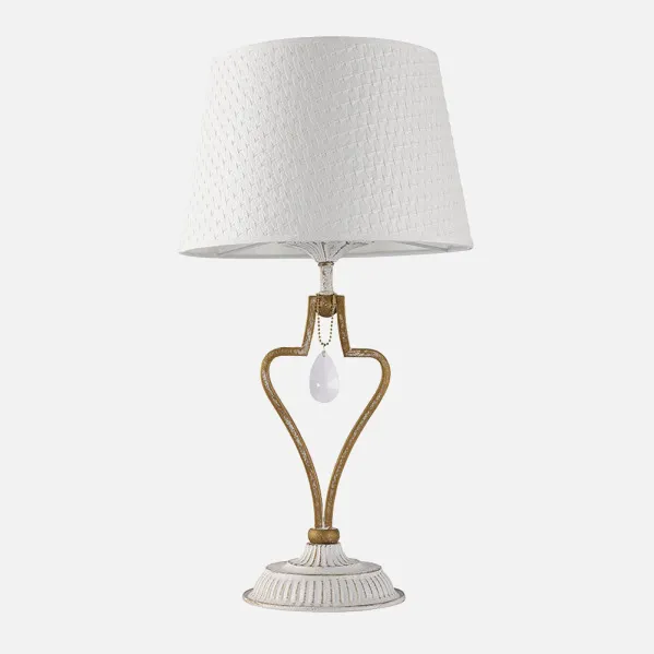 Sobremesa Crasas 1xe14 Blanco/oro 49x27x27 Cm