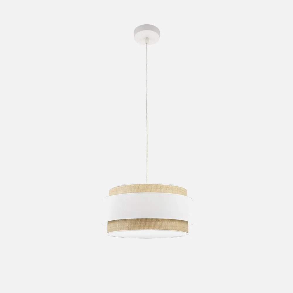 174294001 - Pendant light Kandy 1xe27 Natural/white Regx40x40 Cm