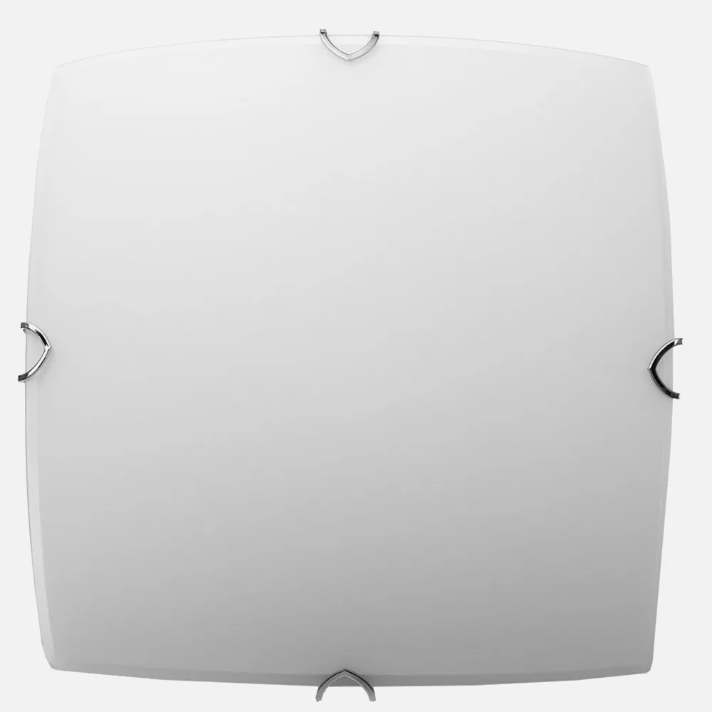 Plafon Cuadrado Serie Pluton 3xe27 Blanco 40x40