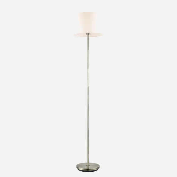 Pie De Salon Aldebaran 1xe27 Cuero C/pant Beig  170x35x35 Cm