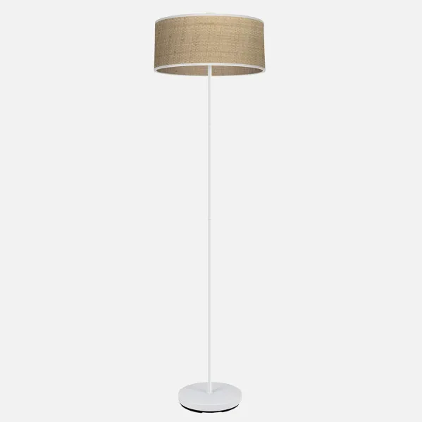 Pie Salon Jerte 1xe27  Blanco/natural 165x40x40 Cm
