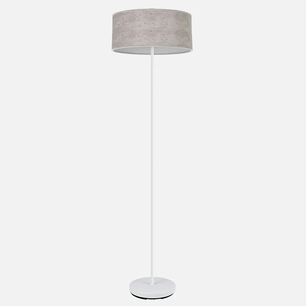 176841028 - Pie Salon Jerte 1xe27  Blanco/cemento Gris 165x40x40 Cm
