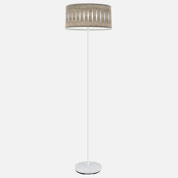 Foot Living room Piron 1xe27 White/wood Grey 165x40x40 Cm