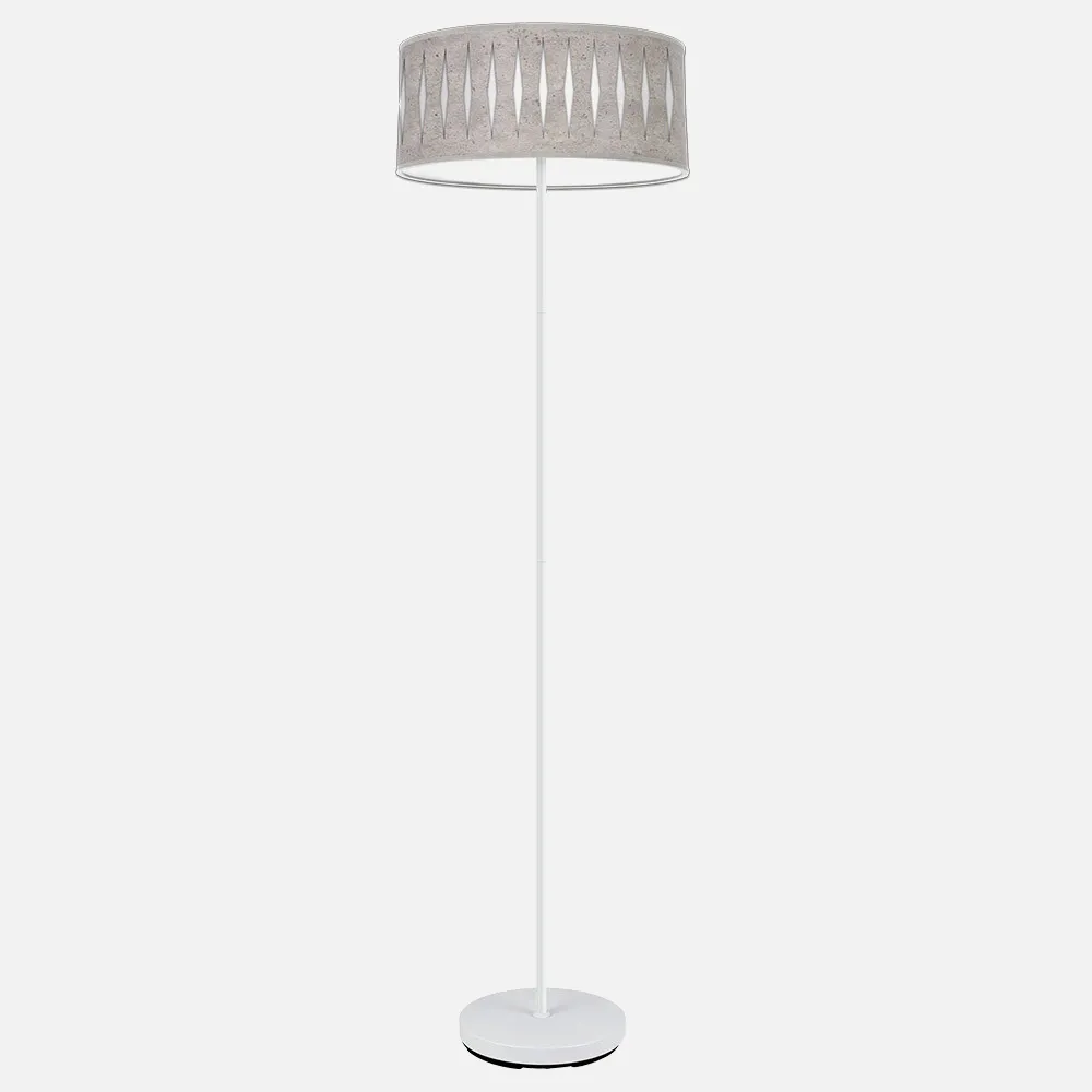 177241028 - Pie Salon Piron 1xe27 Blanco/cemento Gris 165x40x40 Cm