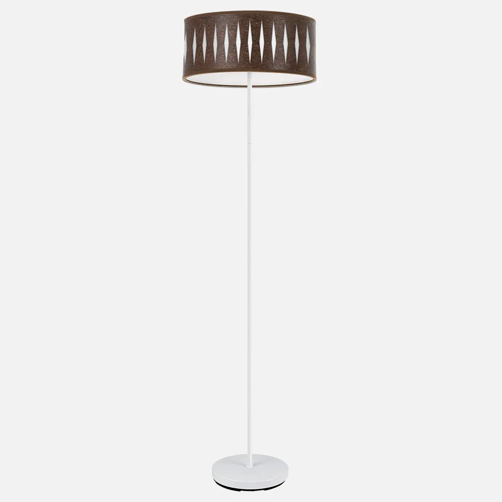 177241017 - Pie Salon Piron 1xe27 Blanco/oxido 165x40x40 Cm