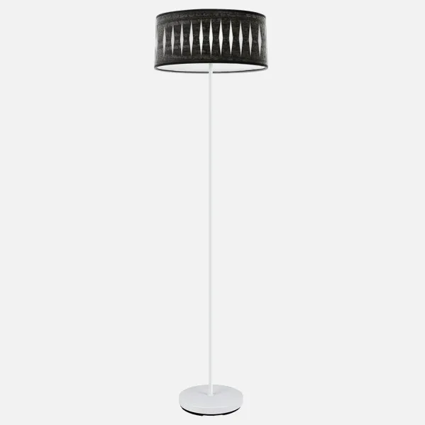 Foot Living room Piron 1xe27 White/wood Black 165x40x40 Cm