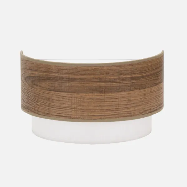 Blanco/Madera Oscura