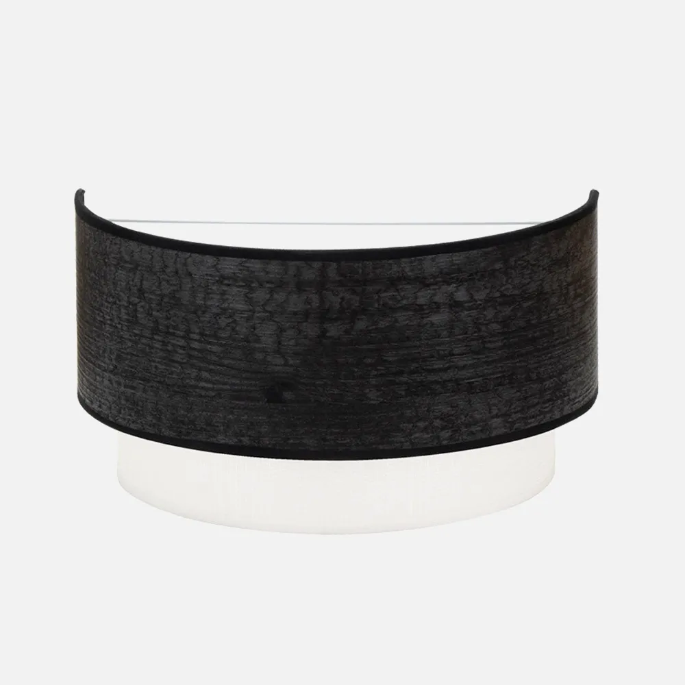 177661009 - Aplique Myriam 1xe27 Madera Negra 17x30x16 cm