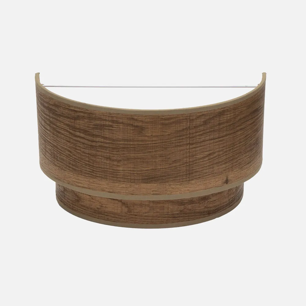 175361084 - Aplique Doble Smile 1xe27 Madera Oscura 17x30x15 Cm