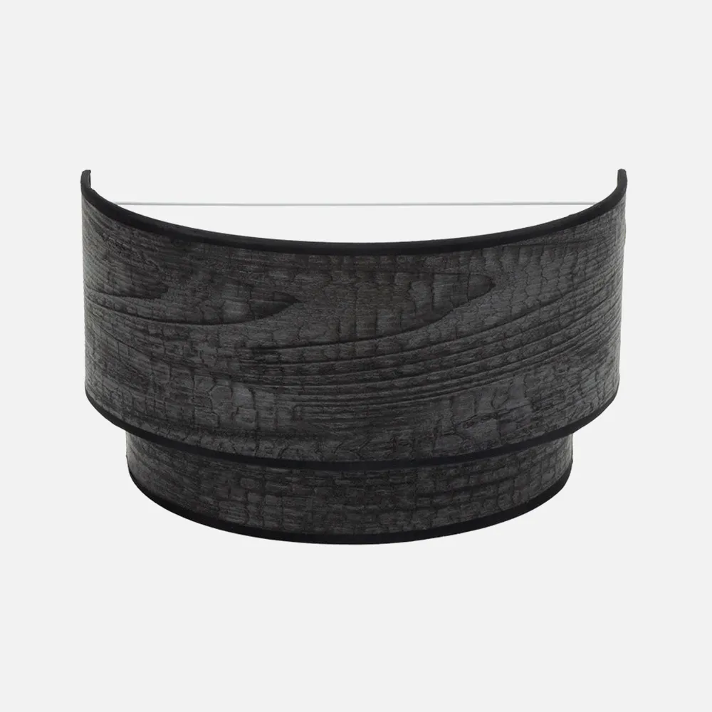 175361009 - Aplique Doble Smile 1xe27 Madera Negra 17x30x15 Cm
