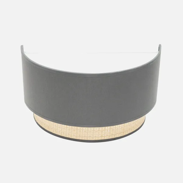 Wall light Kandy 1xe27 Natural/grey 17x30x15 Cm