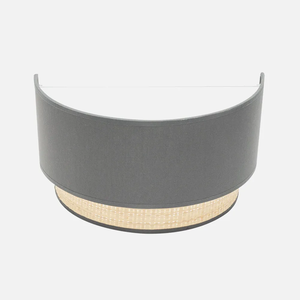 174261028 - Wall light Kandy 1xe27 Natural/grey 17x30x15 Cm
