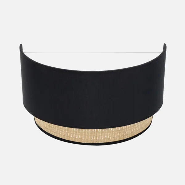 Wall light Kandy 1xe27 Natural/black 17x30x15 Cm