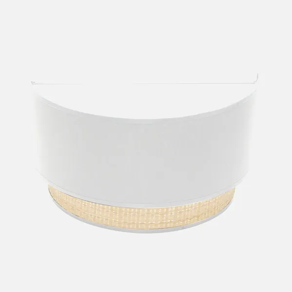 Candeeiro de parede Kandy 1xe27 Natural/white 17x30x15 Cm