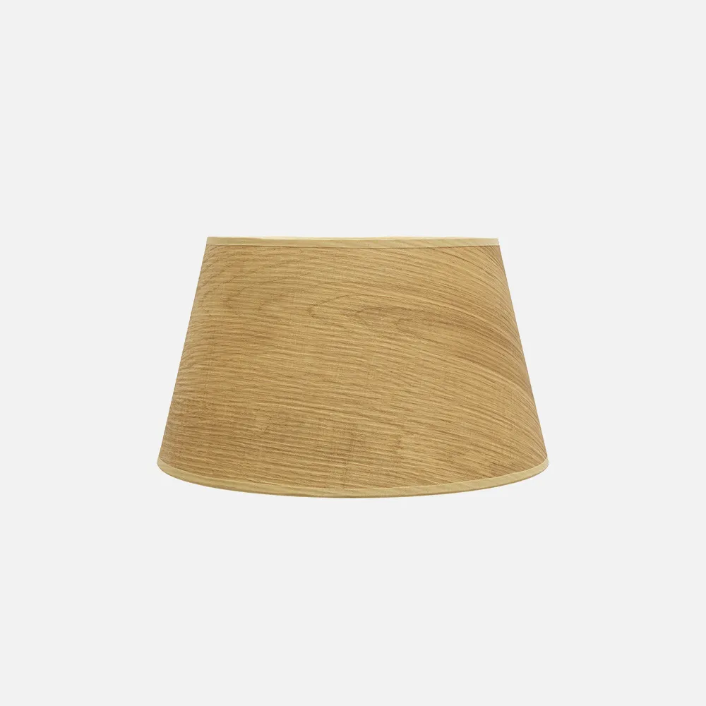 178313085 - Pantalla Salma E27 Madera Clara 30dx22dx17h Conica  Abierta
