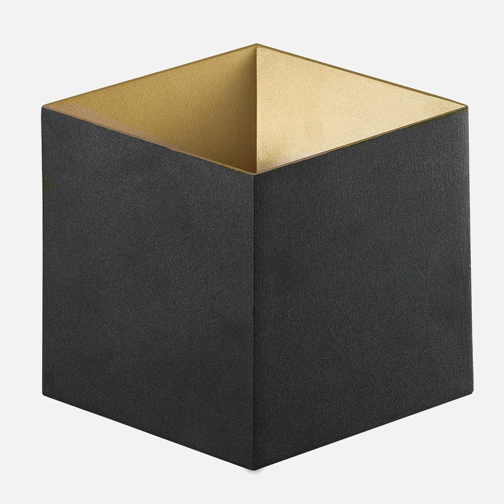 Apliq. Barredor De Pared 10w 4000k Murakami Neg/oro  950lm 20x17,5x9 Cm Ip65 Aluminio