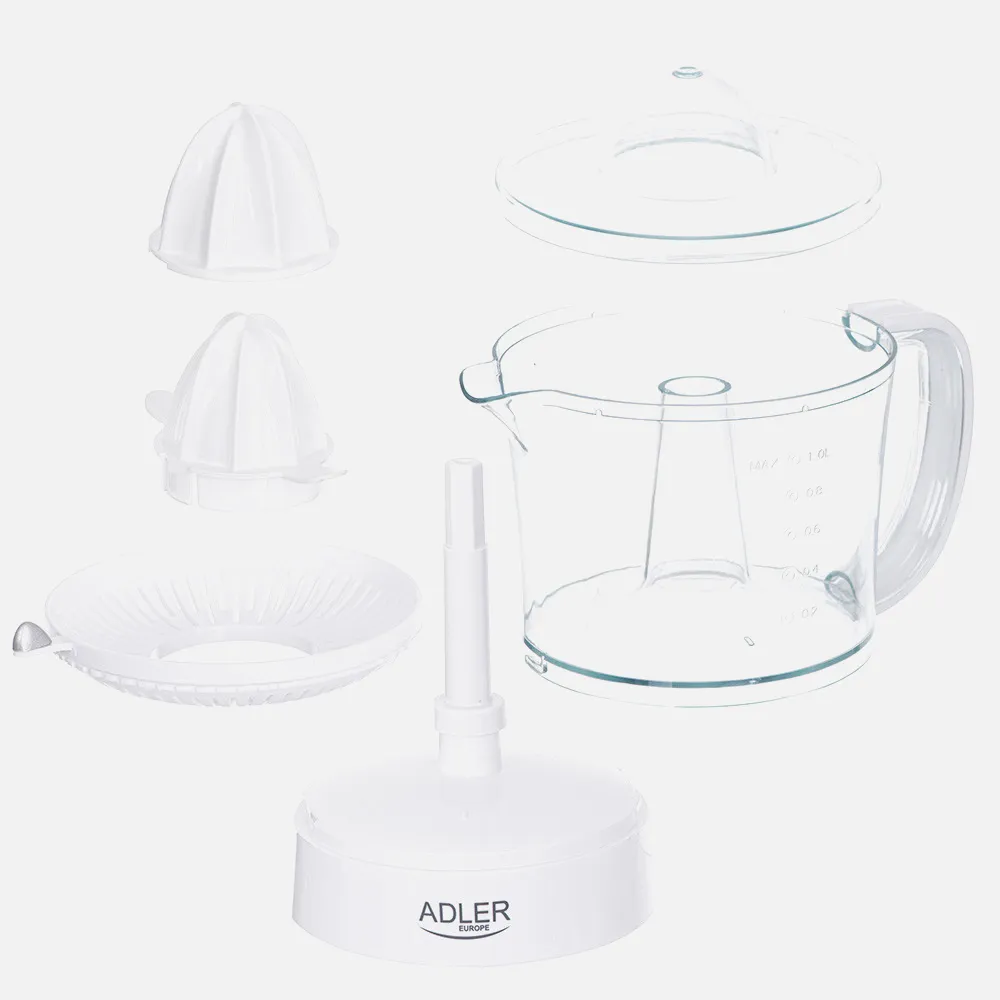Exprimidor Citricos 60w 1l Colador De Pulpa 2conos  Parada Automatica, Apto Lavavajillas