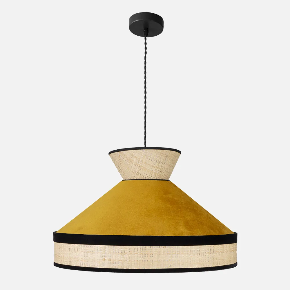 179995050 - Colgante Fabrizio 1xe27 Natural/yema Regx50x50 Cm