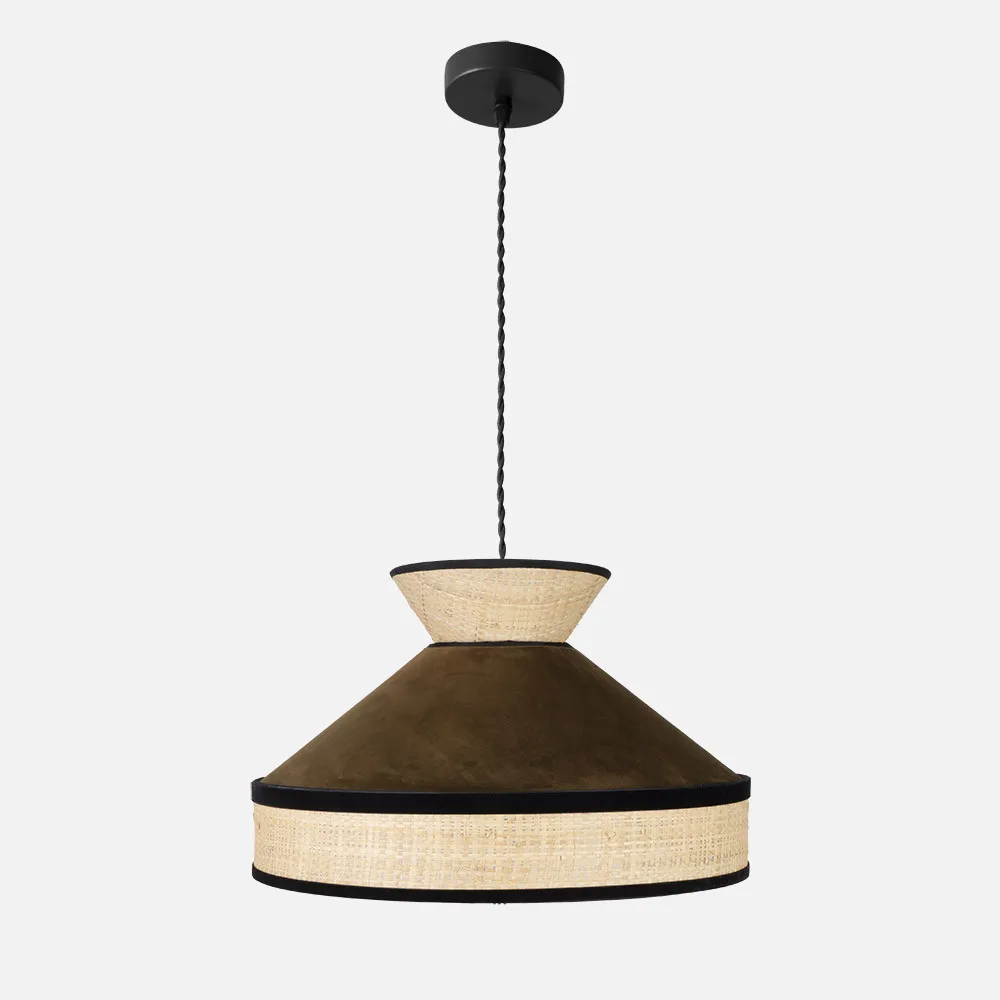 179994002 - Colgante Fabrizio 1xe27 Natural/marron Regx40x40 Cm