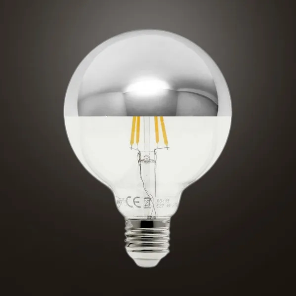 Bulb 10w 4000k E27 Globe Reflecting Chrome 17,5x12,5x12,5 Cm