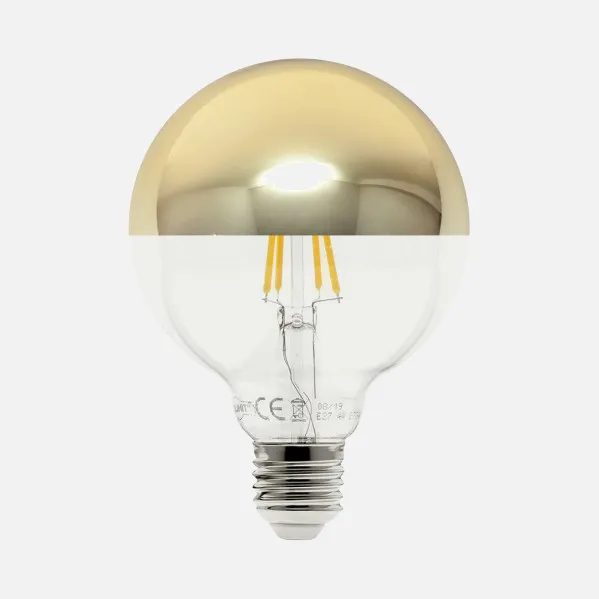 Bombilla 10w 4000k E27 Globo Reflector Dorado  950lm 17,5x12,5x12,5 Cm