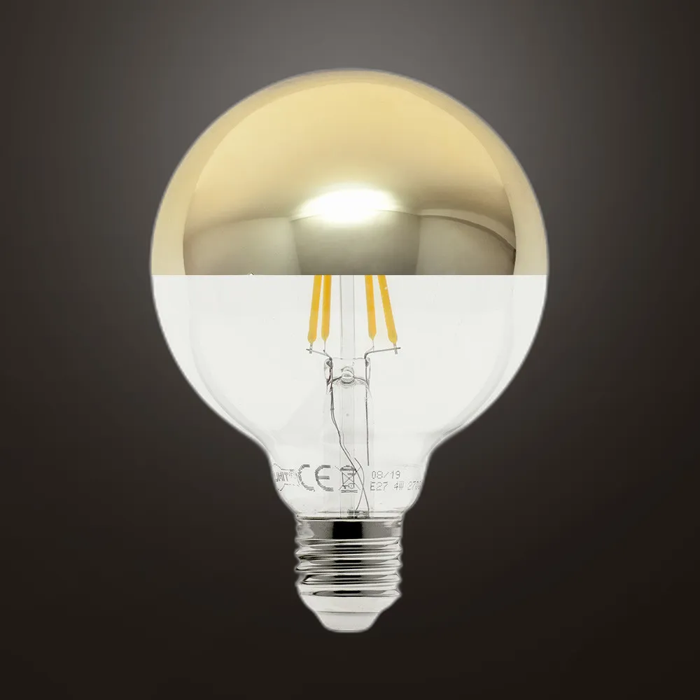 141441129 - Bulb 10w 4000k E27 Globe Reflecting Gold  950lm 17,5x12,5x12,5 Cm