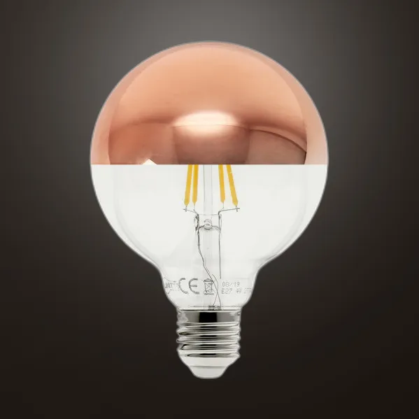 Bulb 10w 4000k E27 Globe Reflecting Gold Pink 17,5x12,5x12,5 Cm