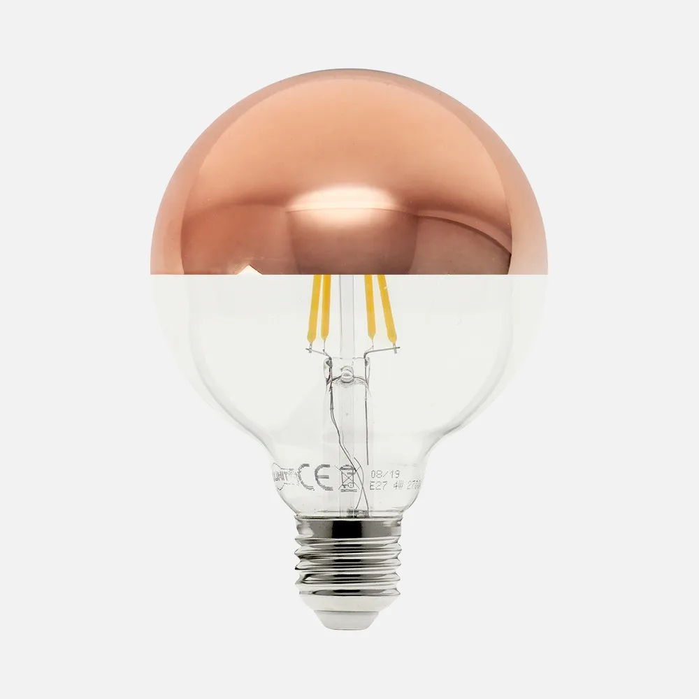 141441111 - Bombilla 10w 4000k E27 Globo Reflector Oro Rosa 17,5x12,5x12,5 Cm