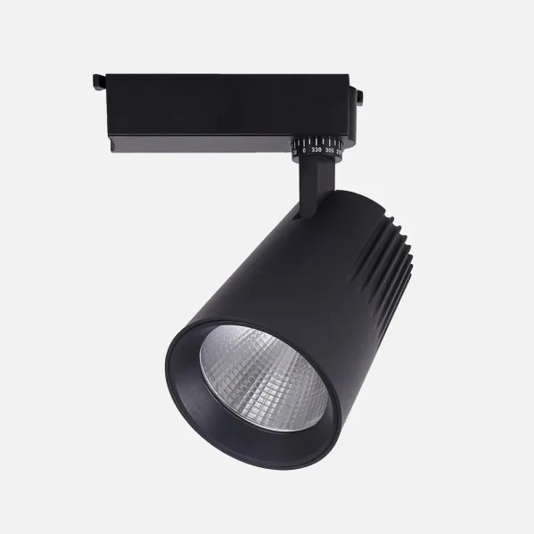 Foco Carril 30w 6000k Telma Negro 2700lm 36º Orientable 330º Regx19x9 Cm