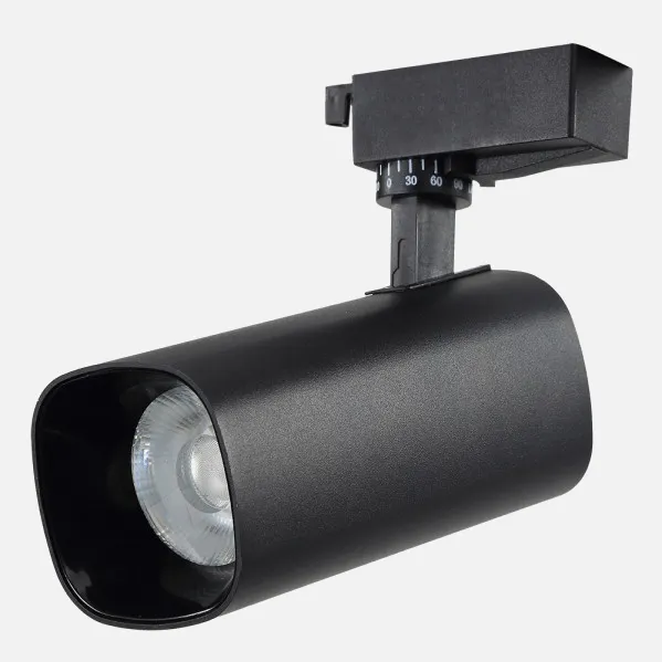 Foco Carril 30w 6000k Alfil Negro 2700lm 36º Orientable 330º Regx19x7,5 Cm