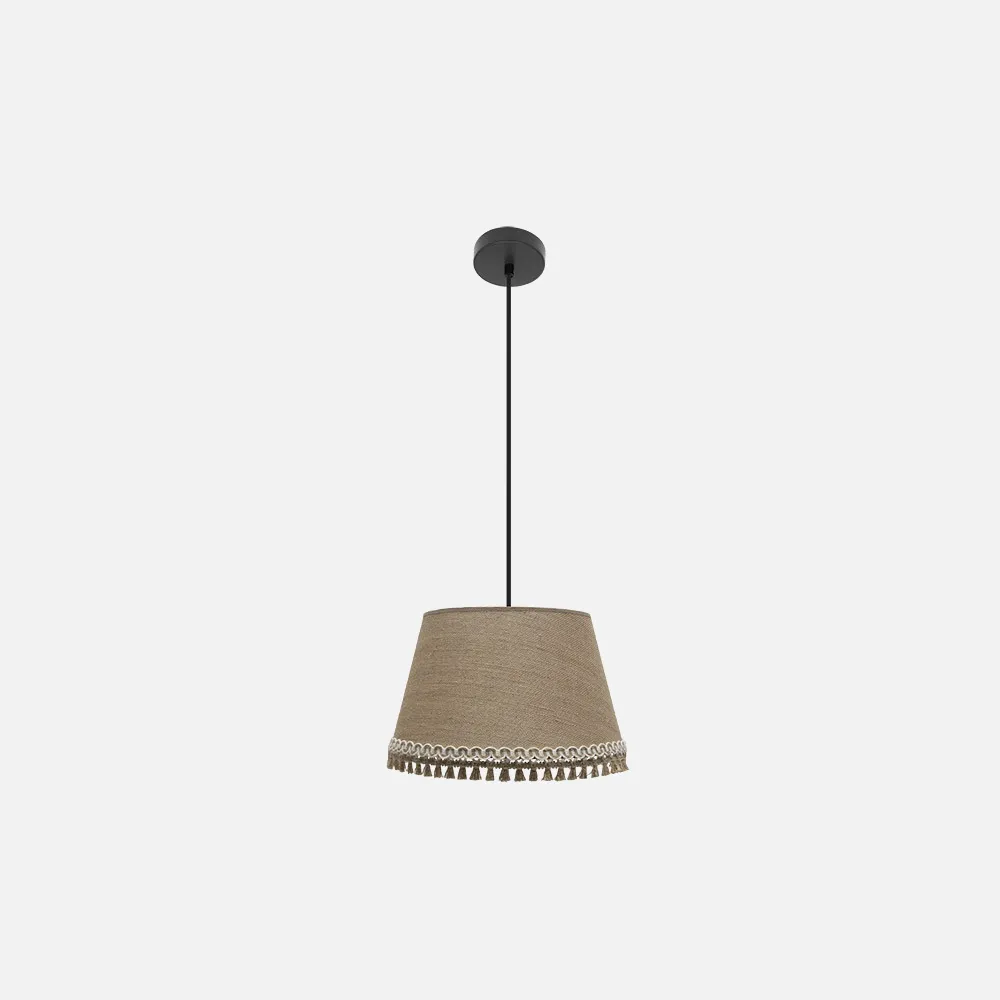186594009 - Colgante Ada 1xe27 Negro/arena Regx40x40 Cm