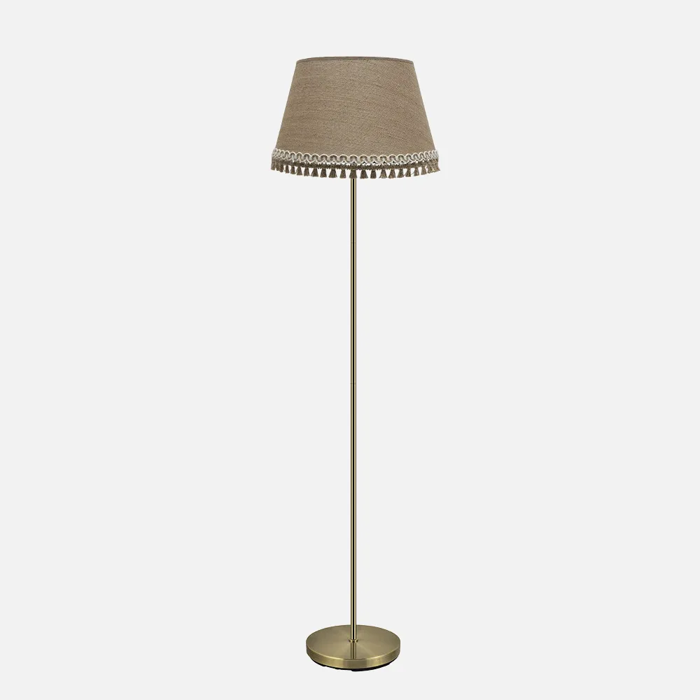 186541014 - Pie Salon Ada 1xe27 Cuero/arena 163x40x40 Cm