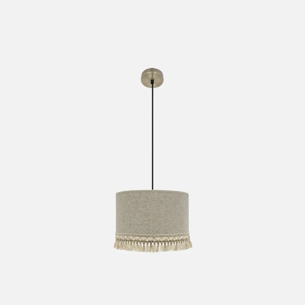 Colgante Vera 1xe27 Cuero/beis Regx40d