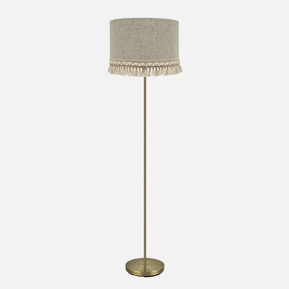 186441014 - Pie Salon Vera 1xe27 Cuero/beis 163x40x40 Cm