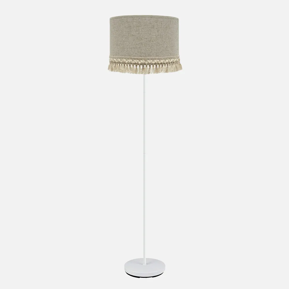 Pie Salon Vera 1xe27 Blanco/beis 163x40x40 Cm
