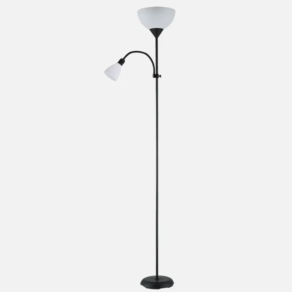 Black Rigel 1xe27+1xe14 C/reader Black 180x34x25,5 Cm