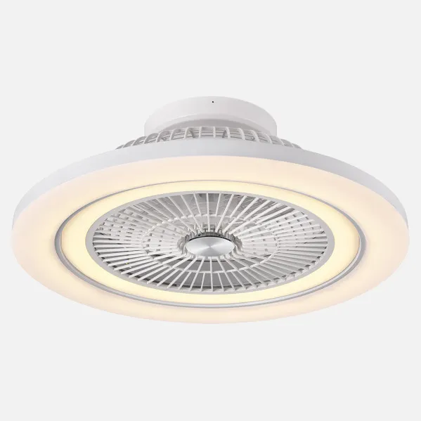 Ventilador 72w Dc Mato Blanco 5Aspas Transp. 22x58x58cm 6 Vel. 3 Colores C/remoto,memoria,temporiz Y Reg.Intensidad 6120lm