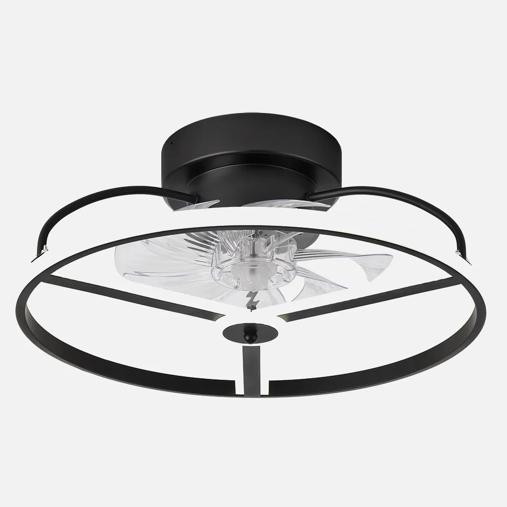 Ventilador 60w Dc Bora Negro 8 Aspas Transp. 18x50x50cm  6 Vel. 3 Colores  C/remoto, Memoria, Temporizador Y Ventilador 60w Dc B