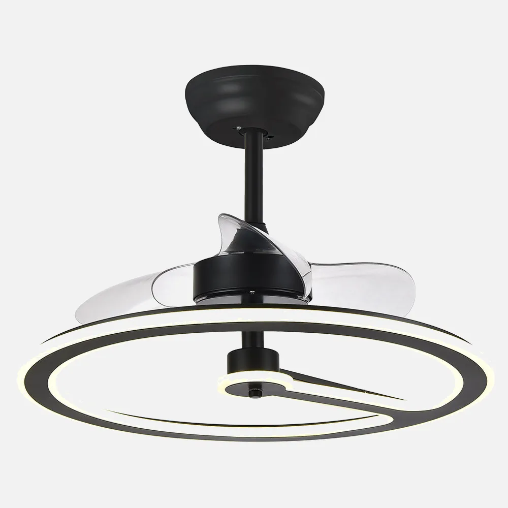 Ventilador 110w Dc Chom Negro 3 Aspas Transp. 46/66x62x62cm 6Vel. 3 Colores C/remoto, Memoria Y Temporizador 9350lm